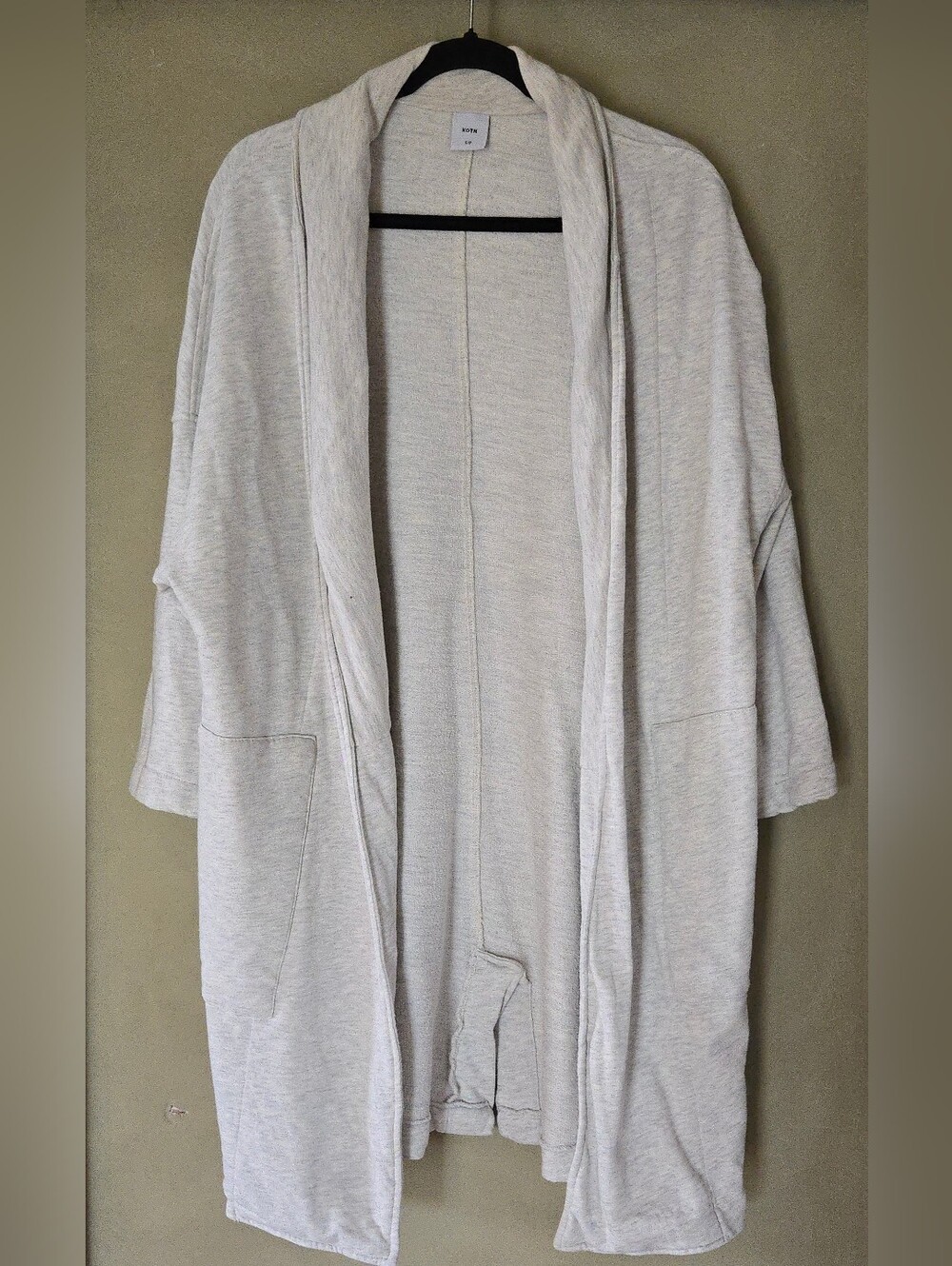 KOTN | Light Gray Terry Sweatshirt, Size S - Picture 2 of 8